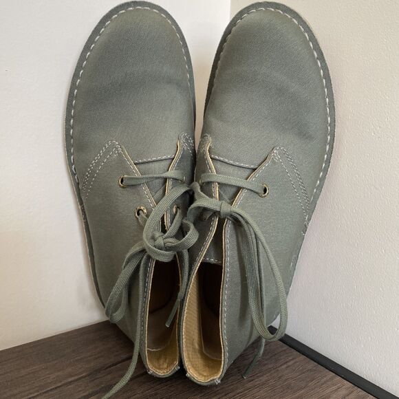 LL Bean Chukkas Ankle‎ Boots Green Canvas Women’s Size 7 Photo Sample RARE - Picture 7 of 10